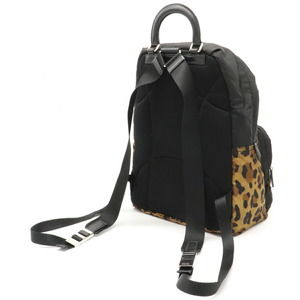 Prada Leopard Pattern Rucksack Brown Miele Nylon
